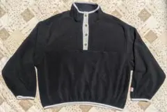 JaVa ブラック フリース ハーフジップ プルオーバー M
