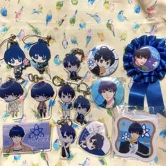 A3！　月岡紬　アクキー　缶バッジ　ラバスト