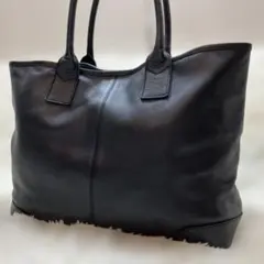 美品 23区 トートバッグA4可 自立可 肩掛け ブラック 本革レザー