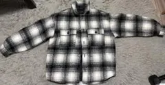 フランネルシャツ ブラック・ホワイトチェック