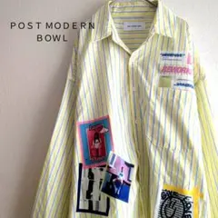POST MODERN BOWL　 ストライプ パッチワークシャツ イエロー