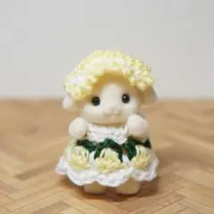 シルバニア赤ちゃん用♢ワンピース＆ヘアバンド♢yellow①♢