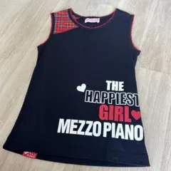 メゾピアノ mezzo piano タンクトップ160 黒赤 平成 레트로 y2k