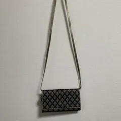 PATRICK COX ショルダーバッグ ポシェット 黒と金のパターン