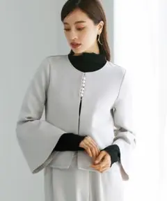 Emilyan パール調デザインジャケット