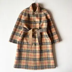 BURBERRY ノバチェック柄ロングコート　リバーシブル　キャメル