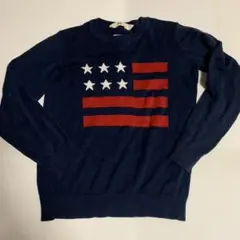 H&M  星条旗　ロゴ　薄手ニット　キッズ 140cm