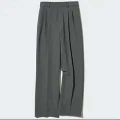 ユニクロ UNIQLOタックワイドパンツ（ツータック・丈標準69～71cm）
