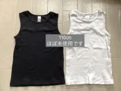 レース　タンクトップ　ノースリーブ　ホワイトブラック　110㎝のサムネイル