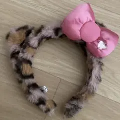 USJ ユニバ カチューシャ ヒョウ柄ピンク ハローキティ