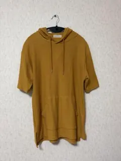 BACK NUMBER 半袖パーカー マスタード M