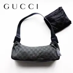 GUCCI GG Canvas Leather One Shoulder Bag