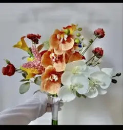 ブライダルクラッチブーケ アーティシャルフラワーブーケブートニア