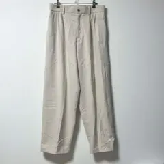ZARA タックワイドパンツ ライトベージュ M ゆったり イージーパンツ