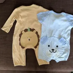 【可愛いお尻アニマル】ロンパース2点セットライオン70　コムサ クマ50-60