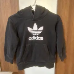 adidas 黒 フード付きトレーナー 80cm