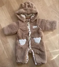 croissance bebe くまみみ　もこもこ　防寒　ロンパース　70