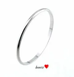 送料無料 4㎜幅 シルバーサージカルステンレスフープリングバングルブレスレット