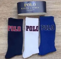 POLO ラルフローレン ソックス　靴下　3足　米国購入　新品のサムネイル