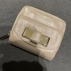 Chloé 二つ折り財布 ベージュ レザーのサムネイル