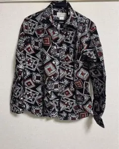 PINECONE 幾何学模様シャツ Mサイズ