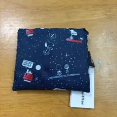 【新品タグ付き】SNOOPY スヌーピー 折りたたみバッグ エコバック ネイビー