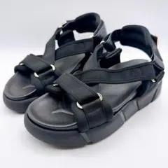 【美品】GRISE UTILITYクロスベルトサンダル 厚底 ブラック Mサイズ
