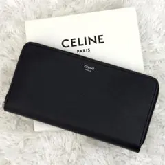 未使用級⭐️CELINE セリーヌ 財布 ラウンドファスナー ブラック レザーのサムネイル
