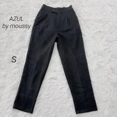 AZUL by moussy テーパードパンツ ウエストゴム タック 黒 S