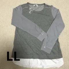 未使用　トップス　大きめ　LL グレー