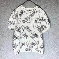 floral（フリーサイズ）半袖カットソー☘️トップス/Tシャツ/コットン