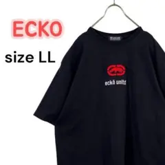 Eck unltd. エコー Tシャツ LLサイズ 黒 刺繍ロゴ バックプリントのサムネイル
