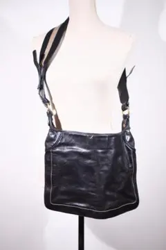 BALLY バリー TINNARA マチなし ショルダーバッグ ブラック レザー