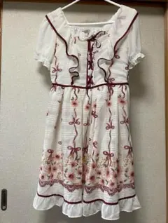 アクシーズファムリボン花柄ワンピース
