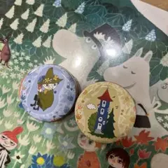 ムーミン イラスト 空き缶 2個セット