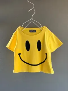 古着 ビンテージ 80s スマイルマーク Tシャツ イエロー こども キッズ