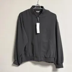 新品 Sorsa ジップアップブルゾン L グレー シンプル 羽織り 春秋