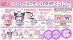 メロクロ 一番くじ ⑮⑯フリル付きトート ⑰マット