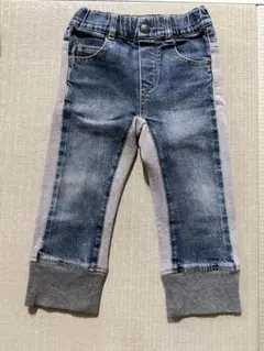 hakka kids デニム切替ロングパンツ 100cmのサムネイル