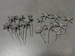ブライダルヘアアクセ スターピンセット 星 月モチーフ