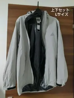 AEGIS グレー ナイロンジャケット フルジップ