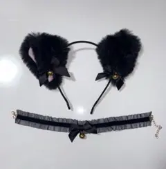 猫耳カチューシャとチョーカーセット