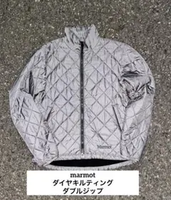 Marmot シルバー キルティング ダウンジャケット M y2k