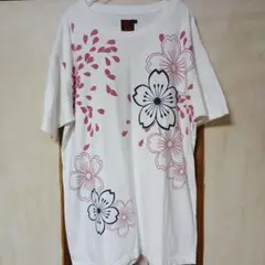 泥棒日記 桜柄 Tシャツ ホワイト Mサイズ