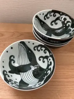 みのる陶器　白波くじら　茶碗×4のサムネイル