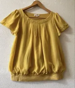 【ROPE.美品】裾ふっくら&2枚重ねフリル袖 透け感のないシフォンブラウスのサムネイル