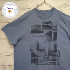 OLD NAVY　フォトプリントTシャツ　サーフィン　古着　半袖　ブルーグレーのサムネイル