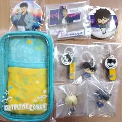名探偵コナン 10個 グッズ 缶バッジ めじるし アクリルキーホルダー