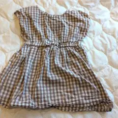 西松屋　90サイズ　ノースリーブワンピース　チェック柄