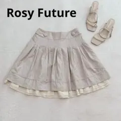 x49 Rosy Future フレアスカート ベージュ系 36 プリーツ